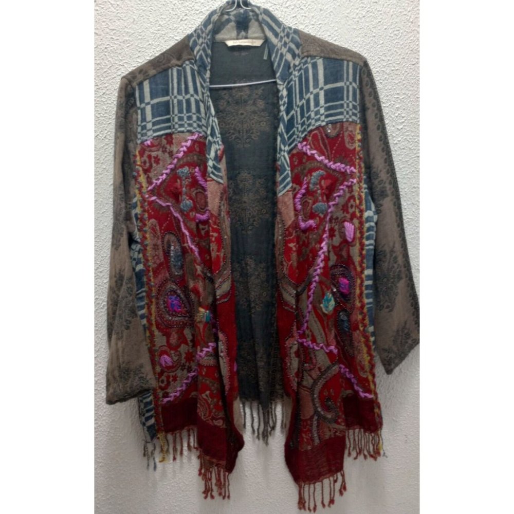 Soft Surroundings Juliette Fringe Wool Cardigan 3X - Picture 10 of 13